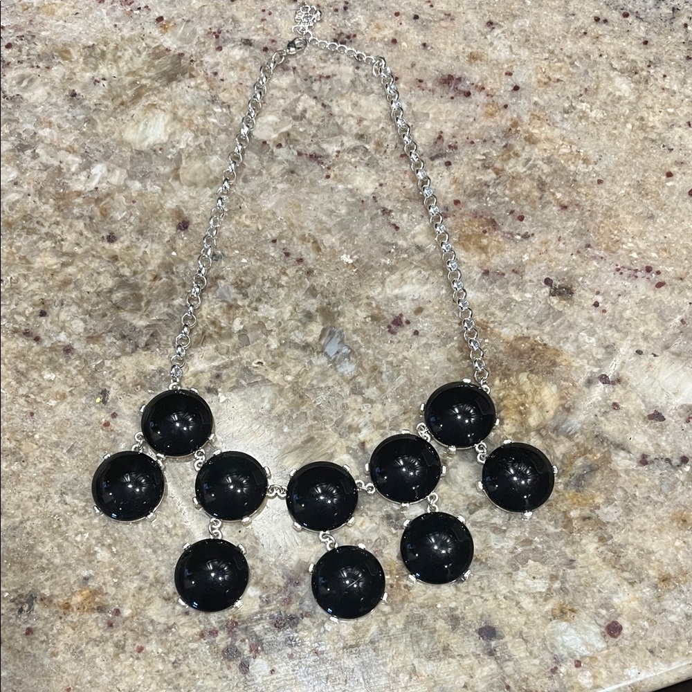 Elegant Black and Silver Necklace